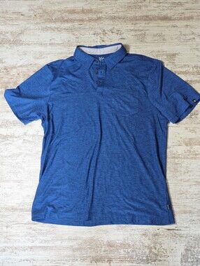 Mens Veece Polo Shirt Size Large Blue